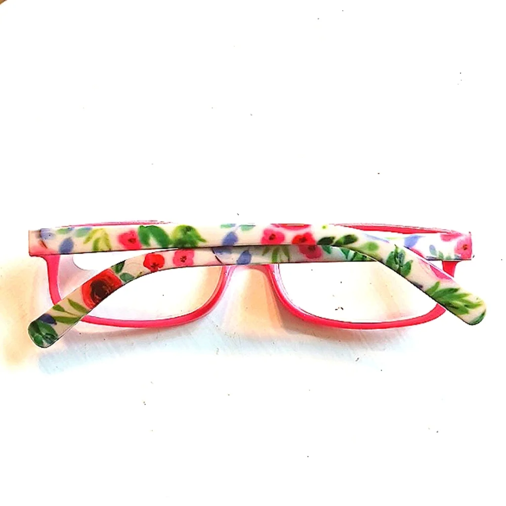 Roses +2.75‎ CORAL PINK Rose TREND Glasses Fun Stylish Reading Glasses